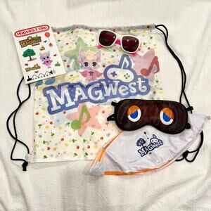 MAGfest MAGWest 2019 Merch - Animal Crossing Bag Sunglasses Sleep Mask